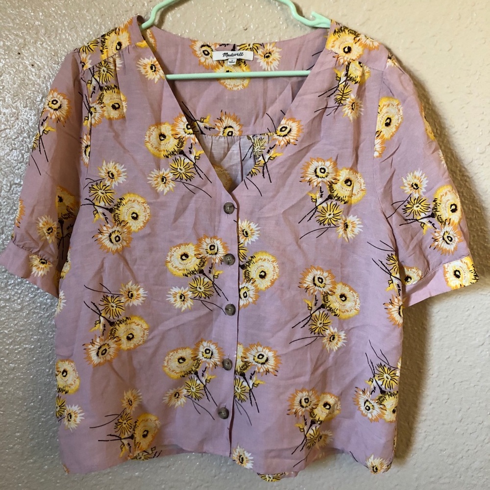 Madewell floral blouse
